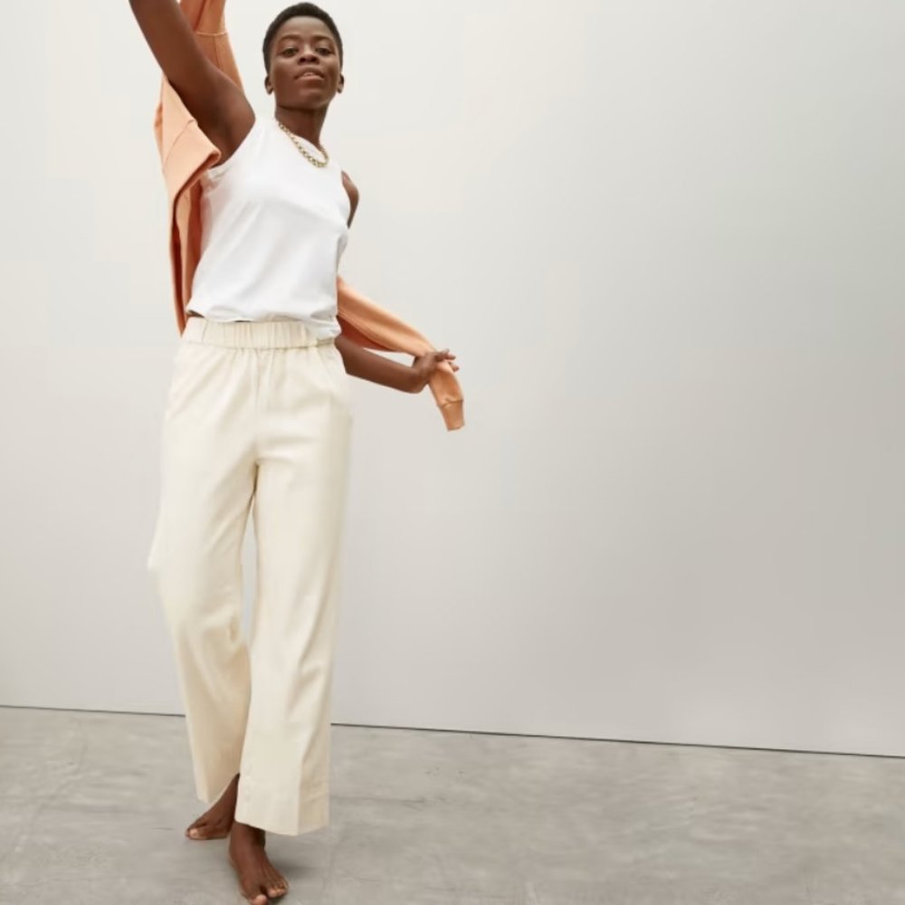 Everlane Easy Jean in Bone White | Size 0